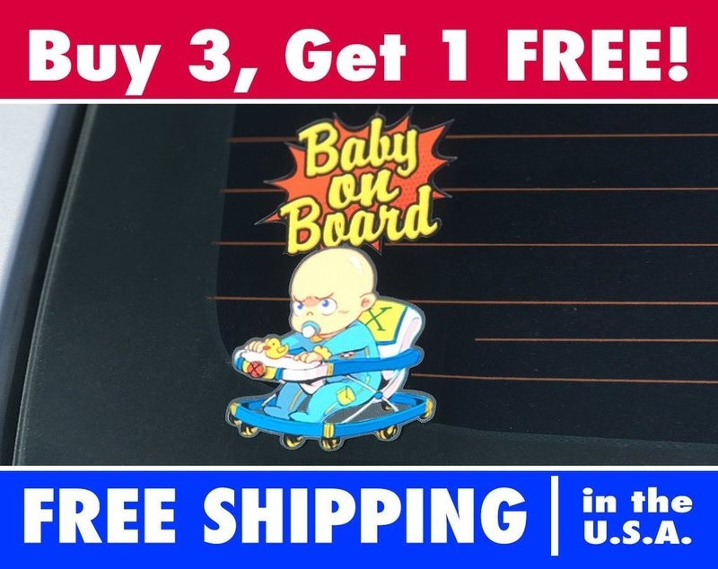 Professor X Baby On Board Bumper Sticker