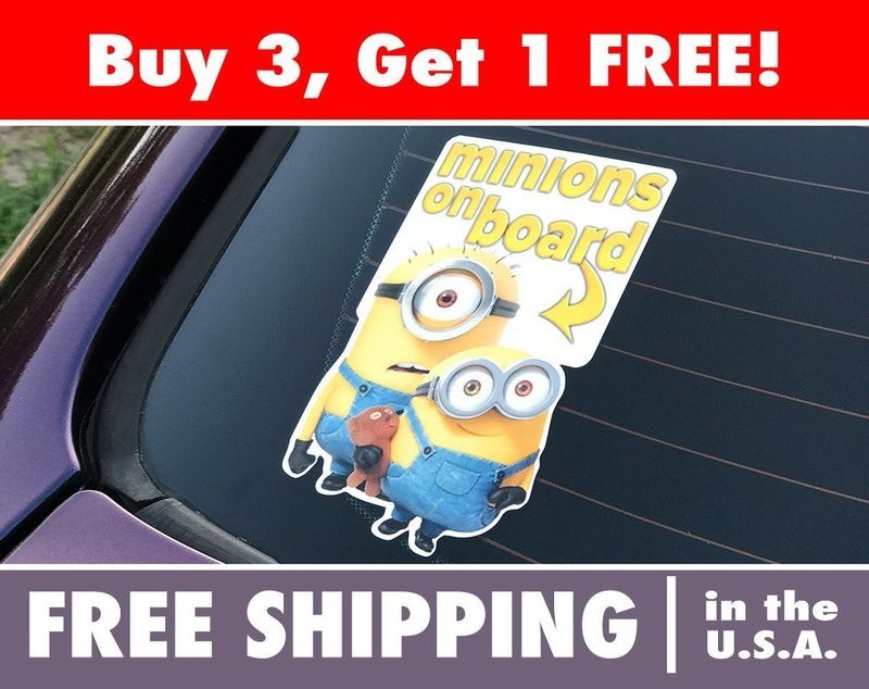 Minions On Board Bumper Sticker