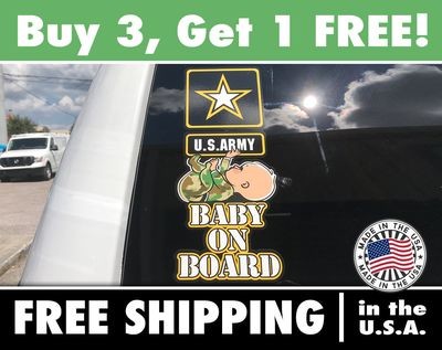Army Baby On Board Bumper Sticker
