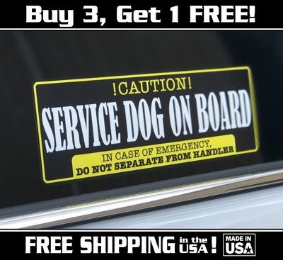 Service Dog on Board Bumper Sticker