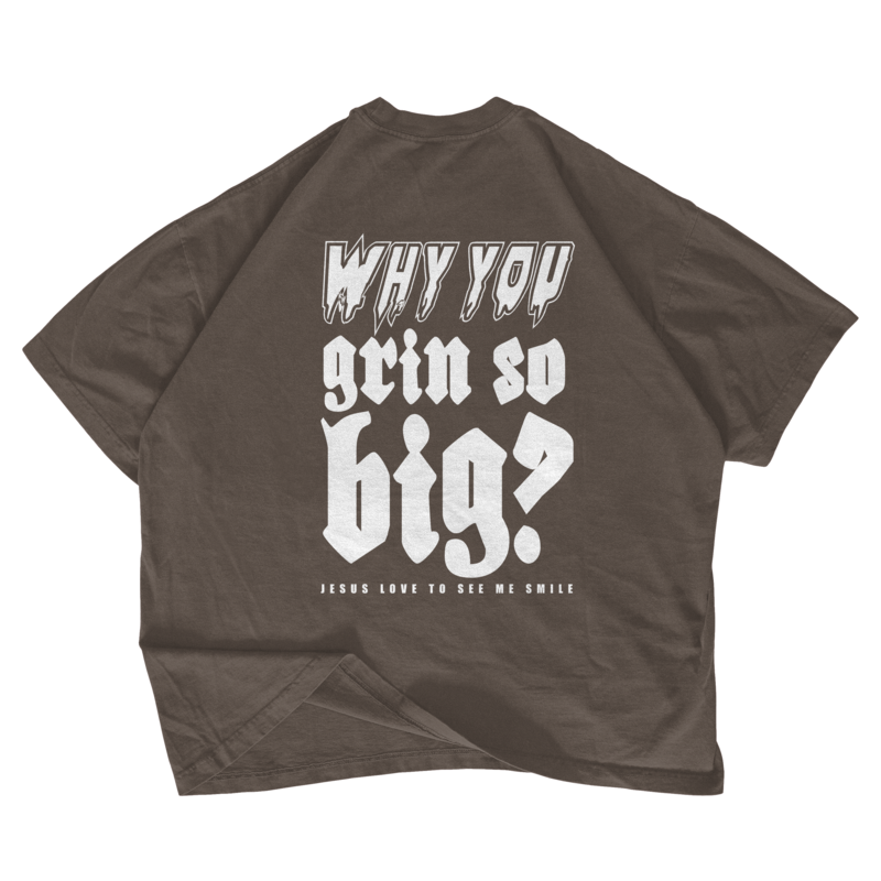 Grin So Big Tee (Brown)