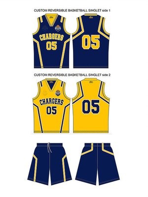 "Chargers" Reversible Singlet and Shorts Set