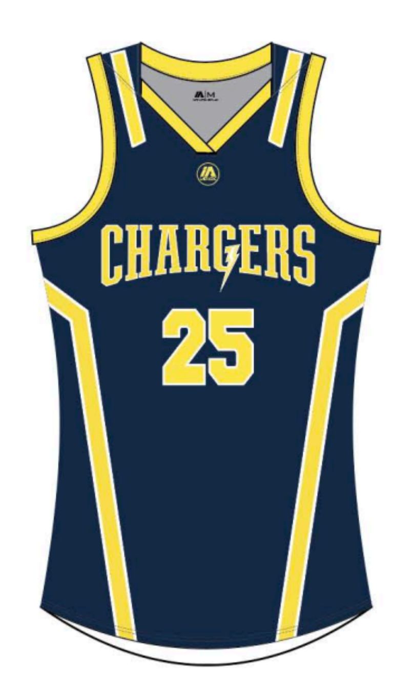 Chargers reversible singlet – female (due October)