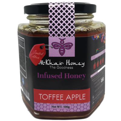 Infused Honey, Toffee Apple, 500g Glass Jar