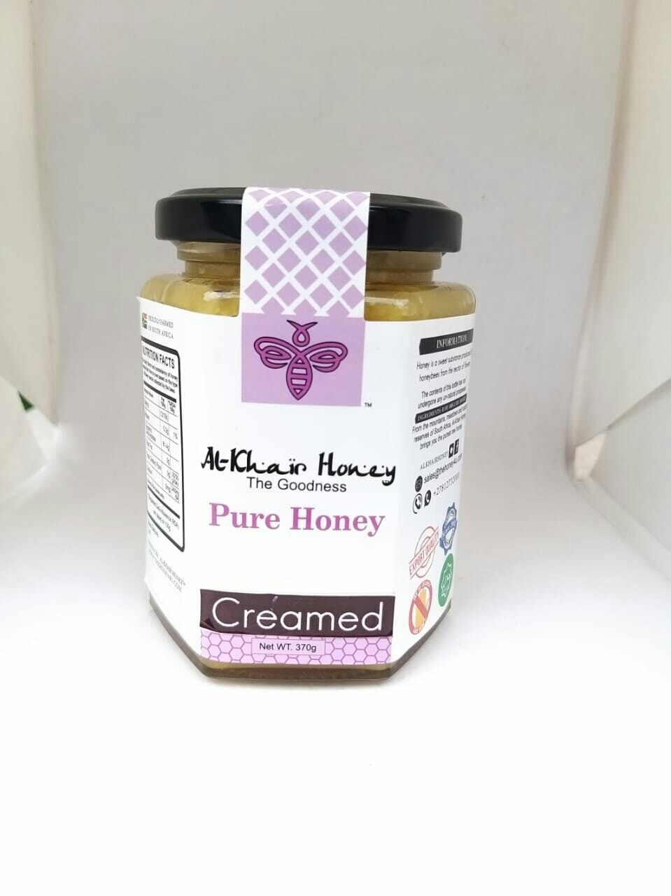 Pure Honey, Creamed, 370g Glass Jar