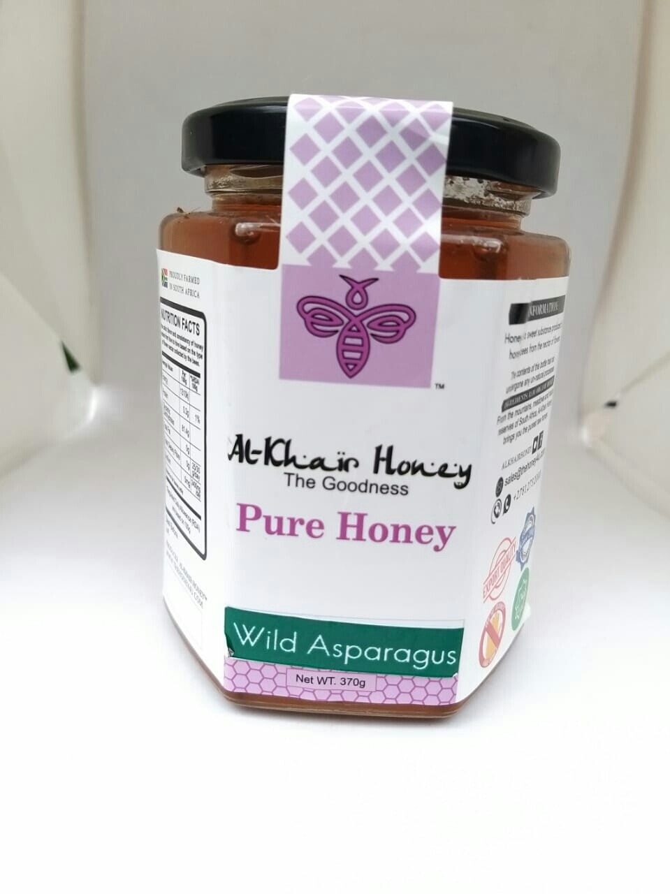 Pure Honey, Wild Asparagus, 370g, Glass Jar