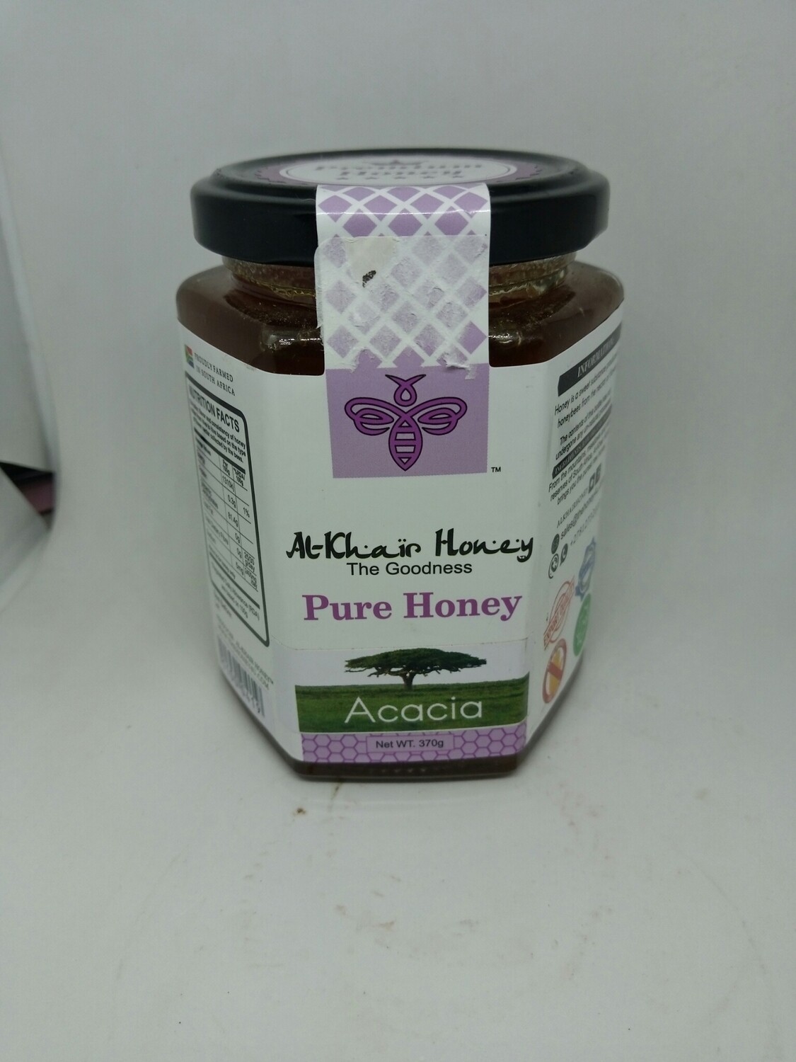 Pure Honey, Acacia, 370g Glass Jar