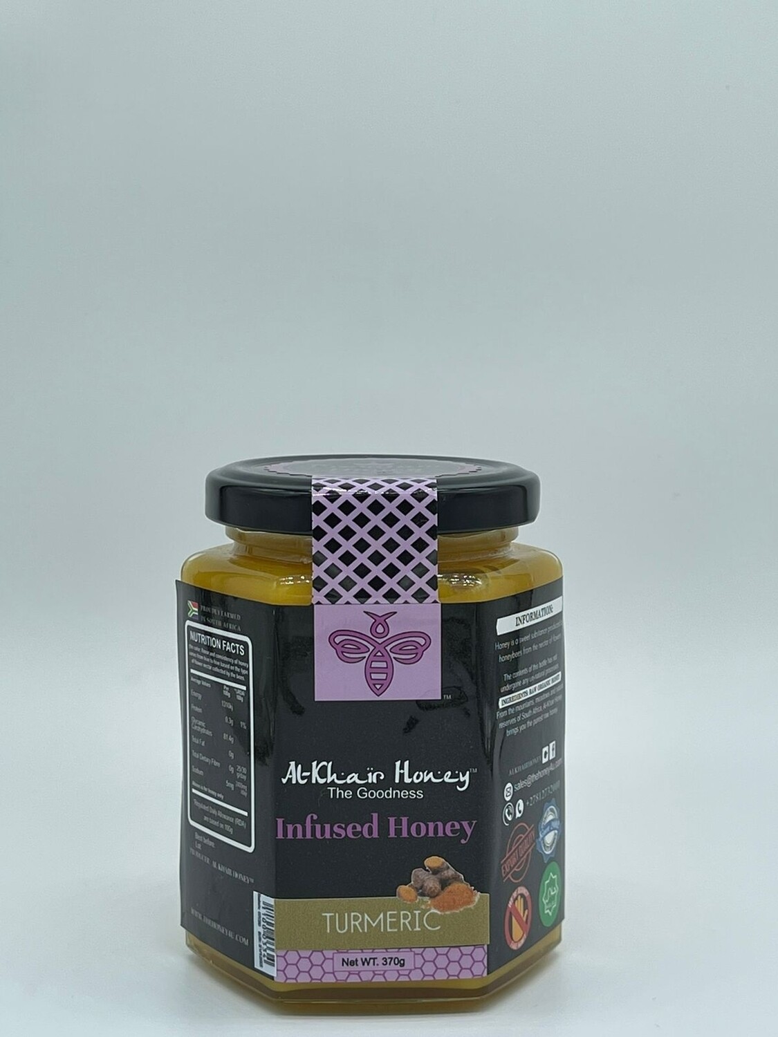 Infused Honey, Turmeric, 370g Glass Jar
