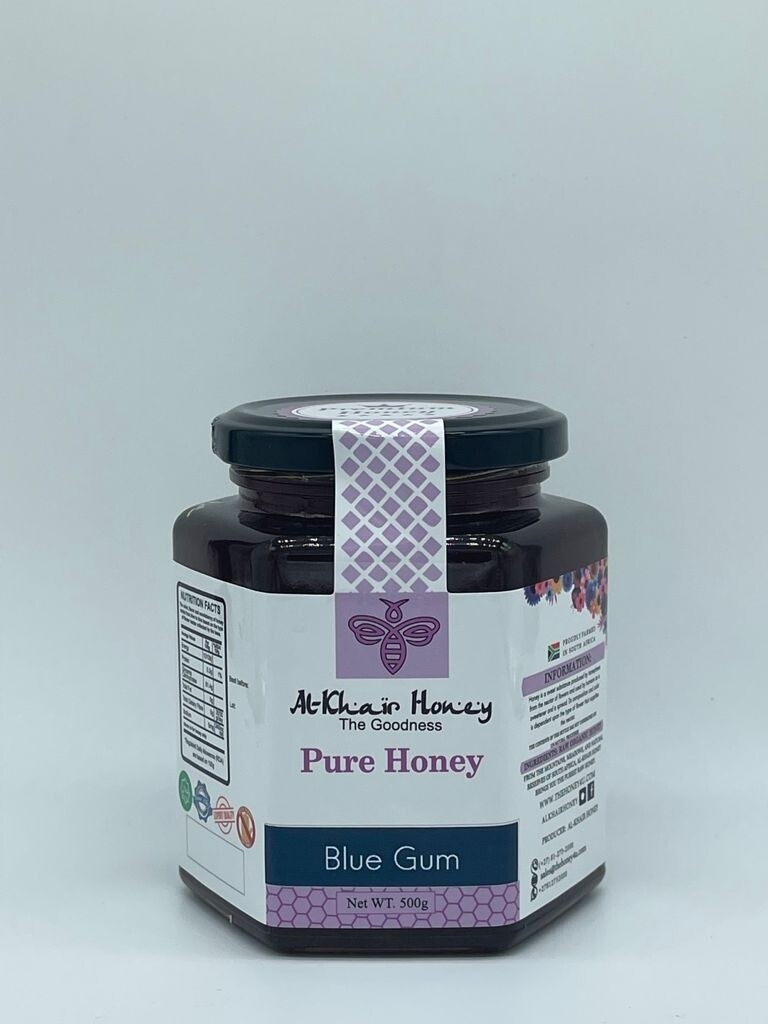 Pure Honey, Blue Gum, 500g Glass Jar, Home Essential