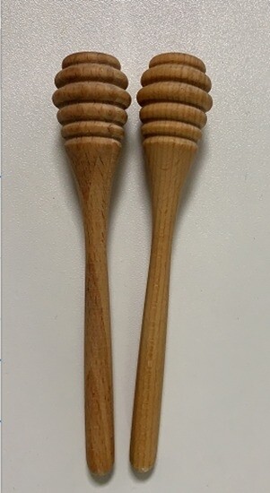 Honey Dipper, Handcrafted, Olive Wood, 2 Pack