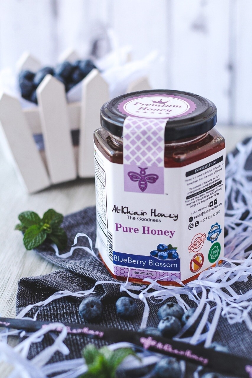 Pure Honey, Blueberry Blossom, 370g Glass Jar