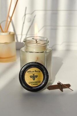 Scented Beeswax Candle, Sandlewood
