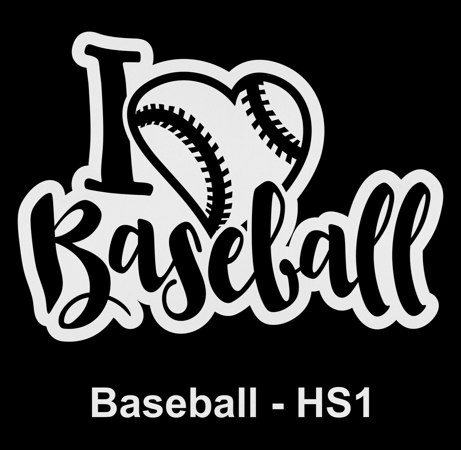 I Heart Sports, Decal: HS1 - Baseball