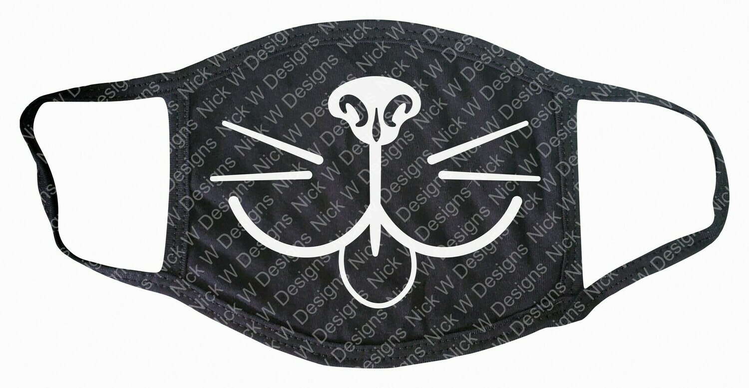 Black Face Cover Black Face Cover, Design: Cat Face
