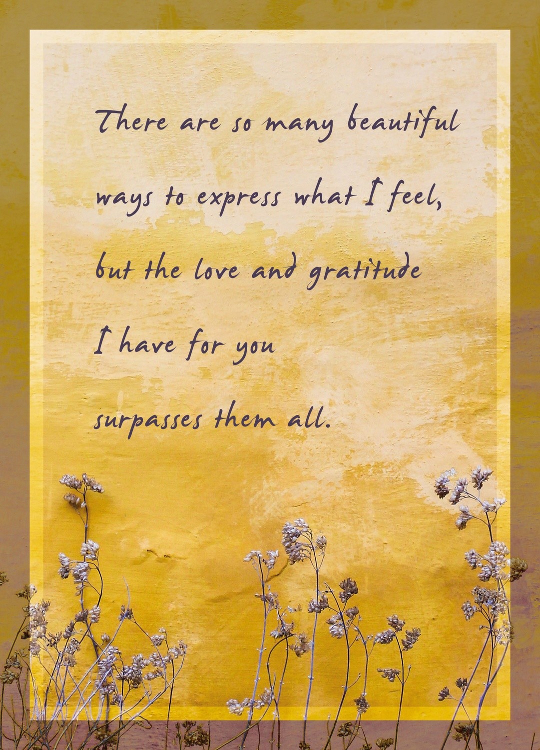 Premium Gratitude Cards: Yellow Wall/Purple Flowers Premium Gratitude Cards: Yellow Wall/Purple Flowers