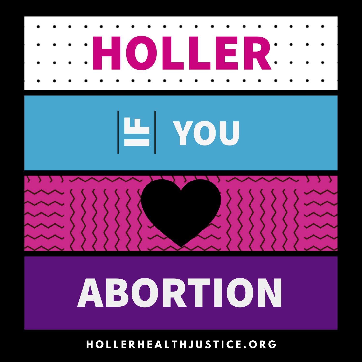 Holler if you <3 sticker, 3" x 3" square