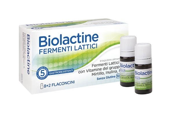 Biolactine Fermenti Lattici 8 + 2 Flaconcini Da 5 Miliardi Biolactine Fermenti Lattici 8 + 2 Flaconcini Da 5 Miliardi
