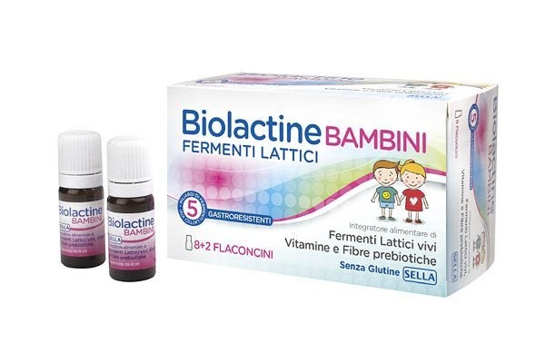 Biolactine Bambini Fermenti Lattici 8 + 2 Flaconcini Da 5 Miliardi Biolactine Bambini Fermenti Lattici 8 + 2 Flaconcini Da 5 Miliardi