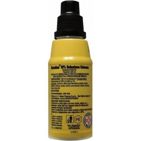 Betadine 10% Soluzione Cutanea Gocce 125 ml Betadine 10% Soluzione Cutanea Gocce 125 ml