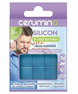 Cerumina Tappi Auricolari In Silicone 6 pz Cerumina Tappi Auricolari In Silicone 6 pz