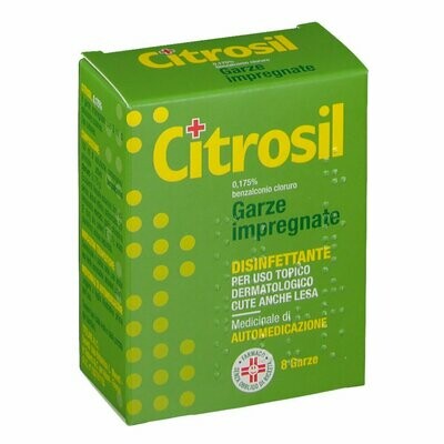 Citrosil Garze 8 pz 0,175% Benzalconio Cloruro