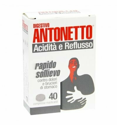 Digestivo Antonetto Acidità E Reflusso 40 Compresse Masticabili Digestivo Antonetto Acidità E Reflusso 40 Compresse Masticabili