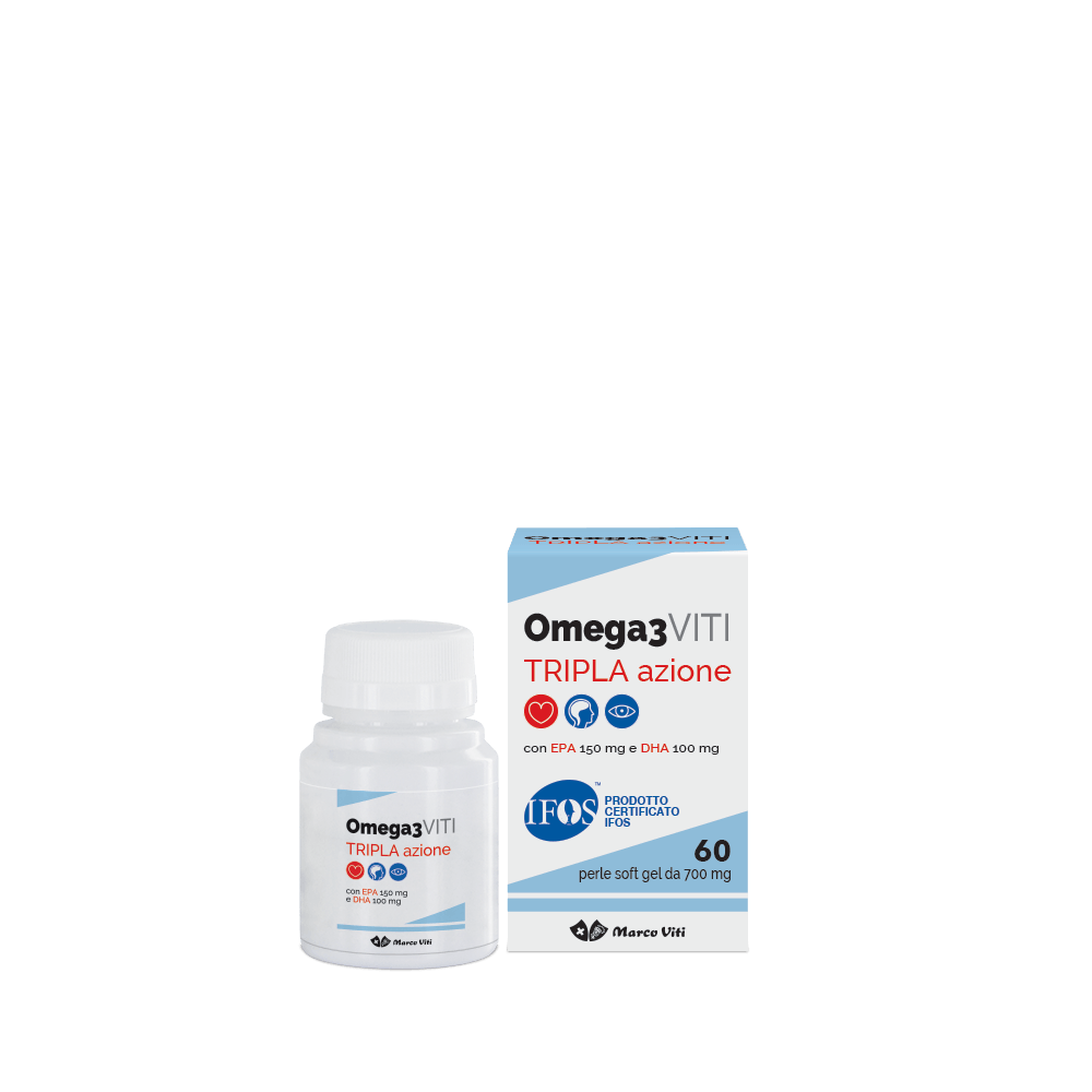 Omega 3 Viti Tripla Azione 60 Perle Soft gel Da 700 mg