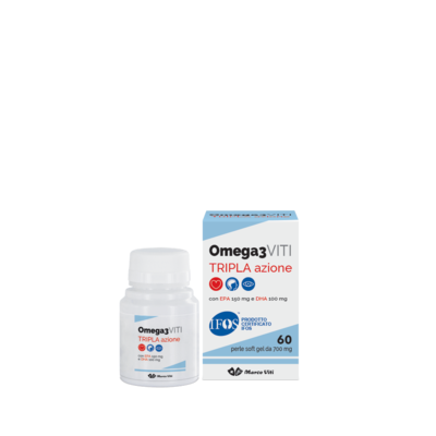 Omega 3 Viti Tripla Azione 60 Perle Soft gel Da 700 mg