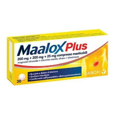 Maalox Plus 30 Compresse Masticabili Maalox Plus 30 Compresse Masticabili