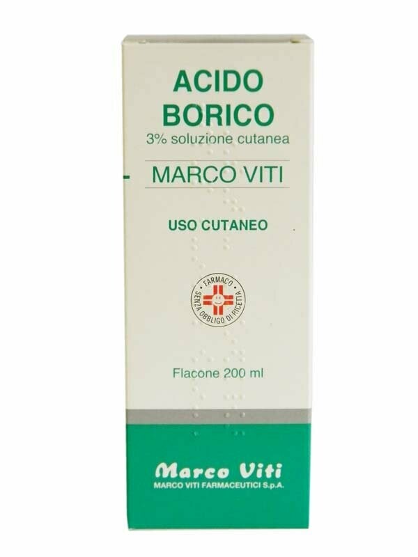 Acido Borico 3% Soluzione Cutanea 500 ml Marco Viti Acido Borico 3% Soluzione Cutanea 500 ml Marco Viti