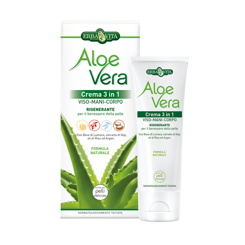 Aloe Vera Crema 3 In 1 Viso-Mani-Corpo 200 ml Aloe Vera Crema 3 In 1 Viso-Mani-Corpo 200 ml