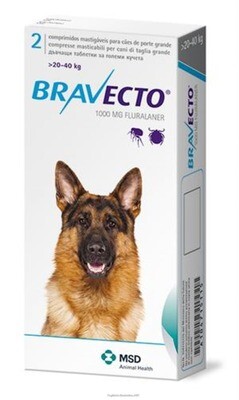 Bravecto 250 mg 1 Cpr 4,5 cani 10 kg 