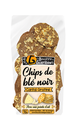 Chips de Blé Noir à Cantal Gratiné