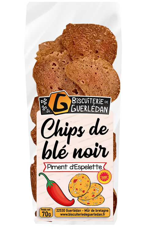 Chips de Blé Noir au Piment d’Espelette 70g