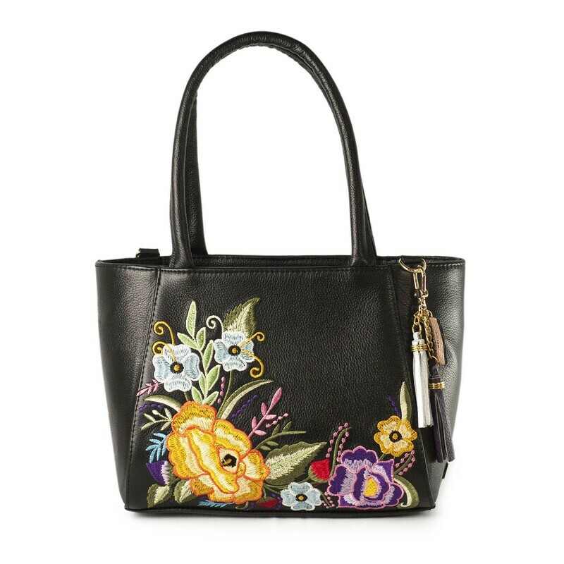 Brisa, Embroidered leather handbag