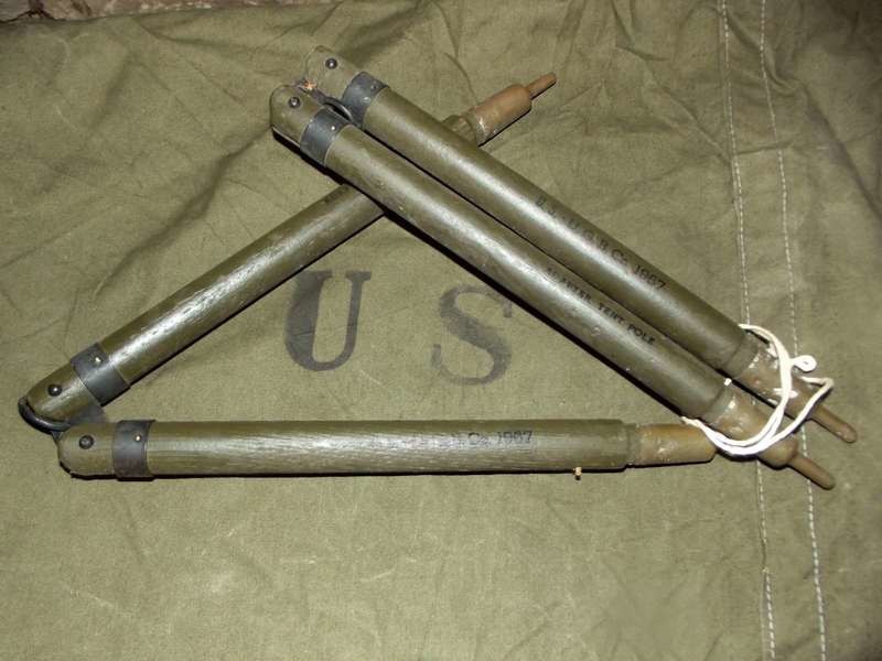 Piquets Adapter articTent ,US Military Tent Poles Viêtnam 1967 (lot de 2)
