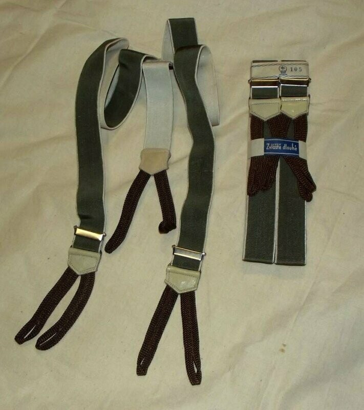 Bretelles de pantalon à boutons Vintage stock 1950's militaire.