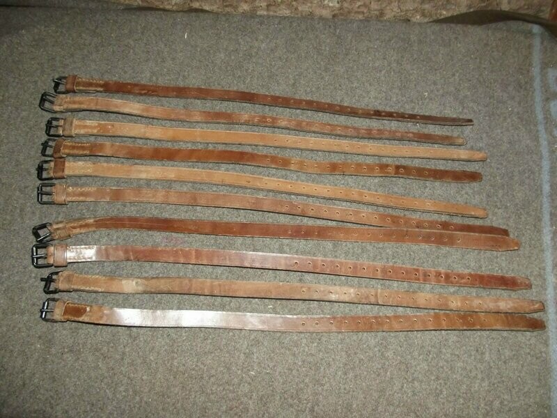 Sangles Cuir Fauve ,Tornister,as de carreau 14/18- 39/45 - Lot de 10 Pcs