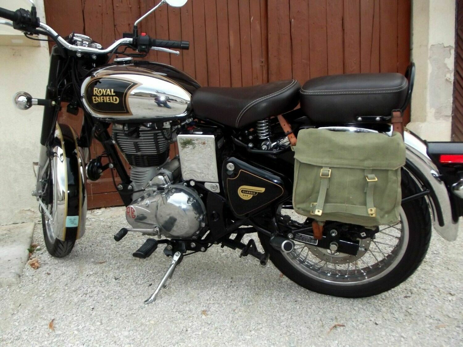 Sacoche ,sac,Royal Enfield 500 cc ,Vintage British Military Bag.ABL.Café  racer.