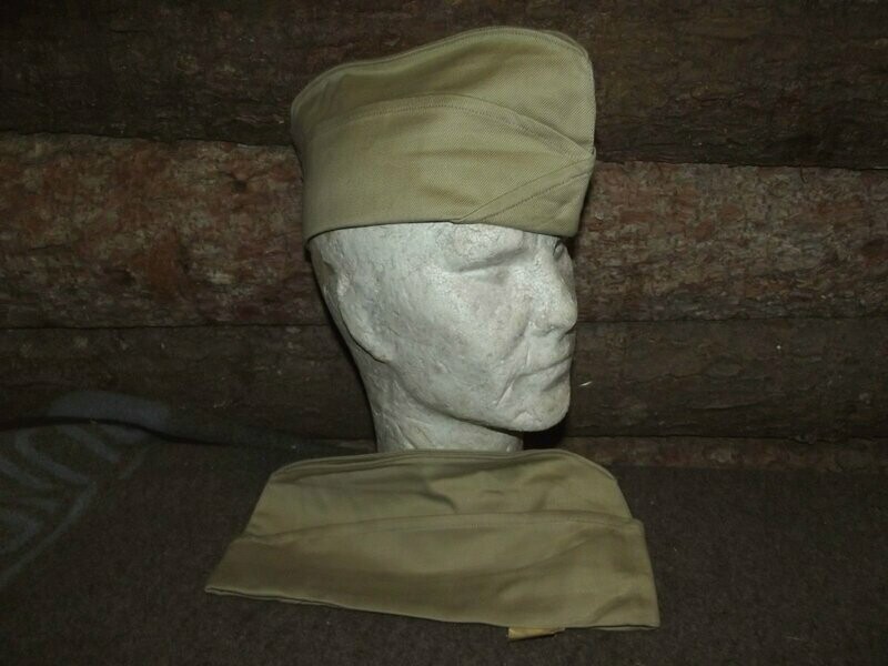 Calot Français modèle 1946 coton kaki clair type US /Garrison Cap taille :57 à 59
