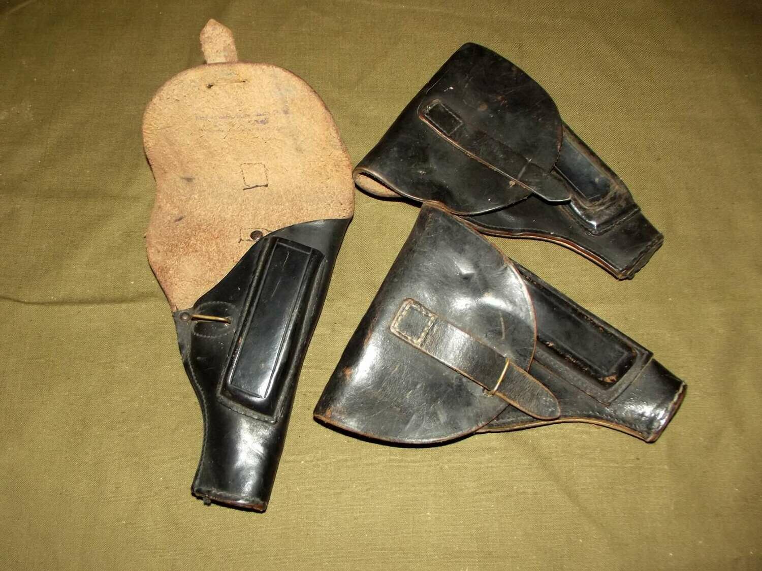 Holster Beretta M-34 Italien , cuir noir Police-Milice