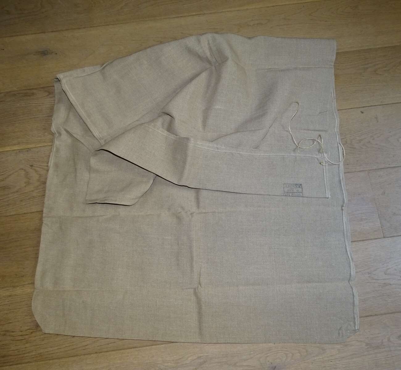 Sac en toile de lin armée française ,82X150 cm ,neuf de stock.1950's