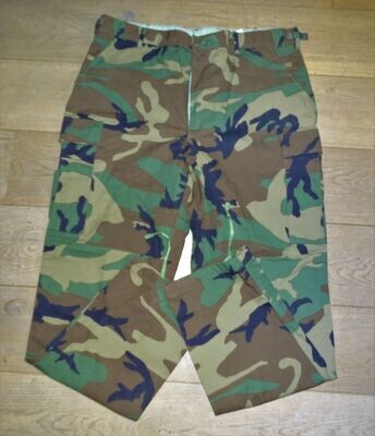 Pantalon BDU Woodland US-Army stock NOS . Large-Long (rare!)
