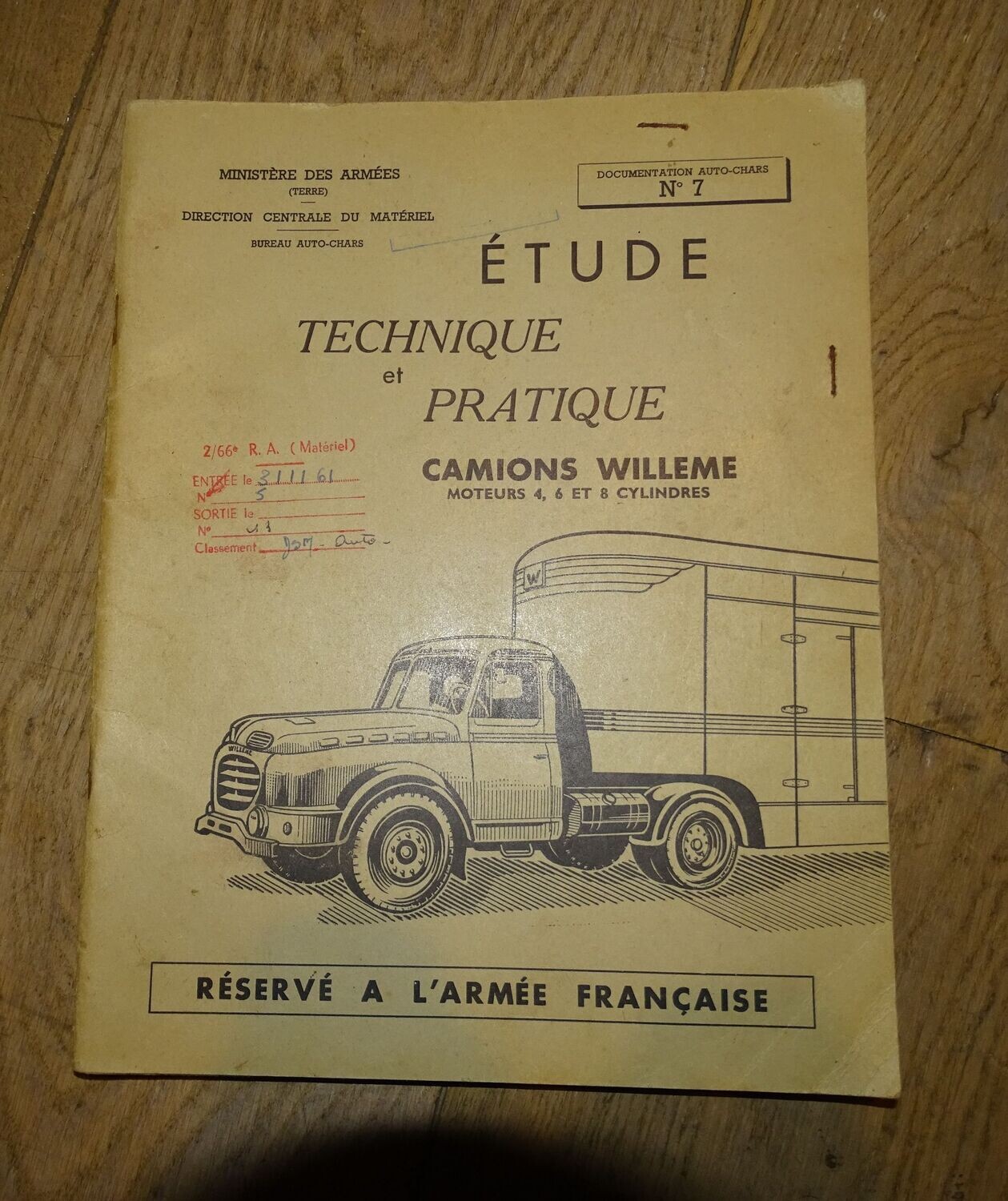 TM étude camion  WILLEME 4.6.8 cylindres