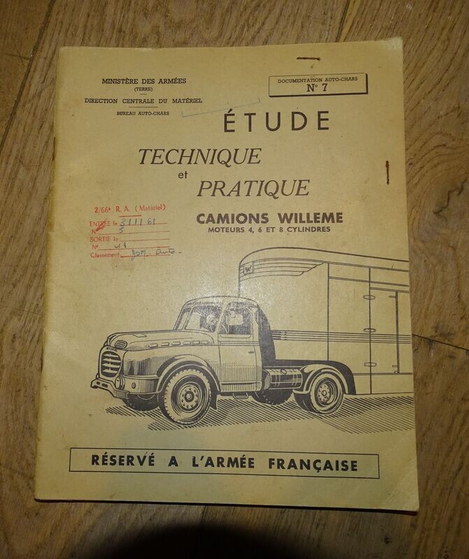 TM étude camion  WILLEME 4.6.8 cylindres