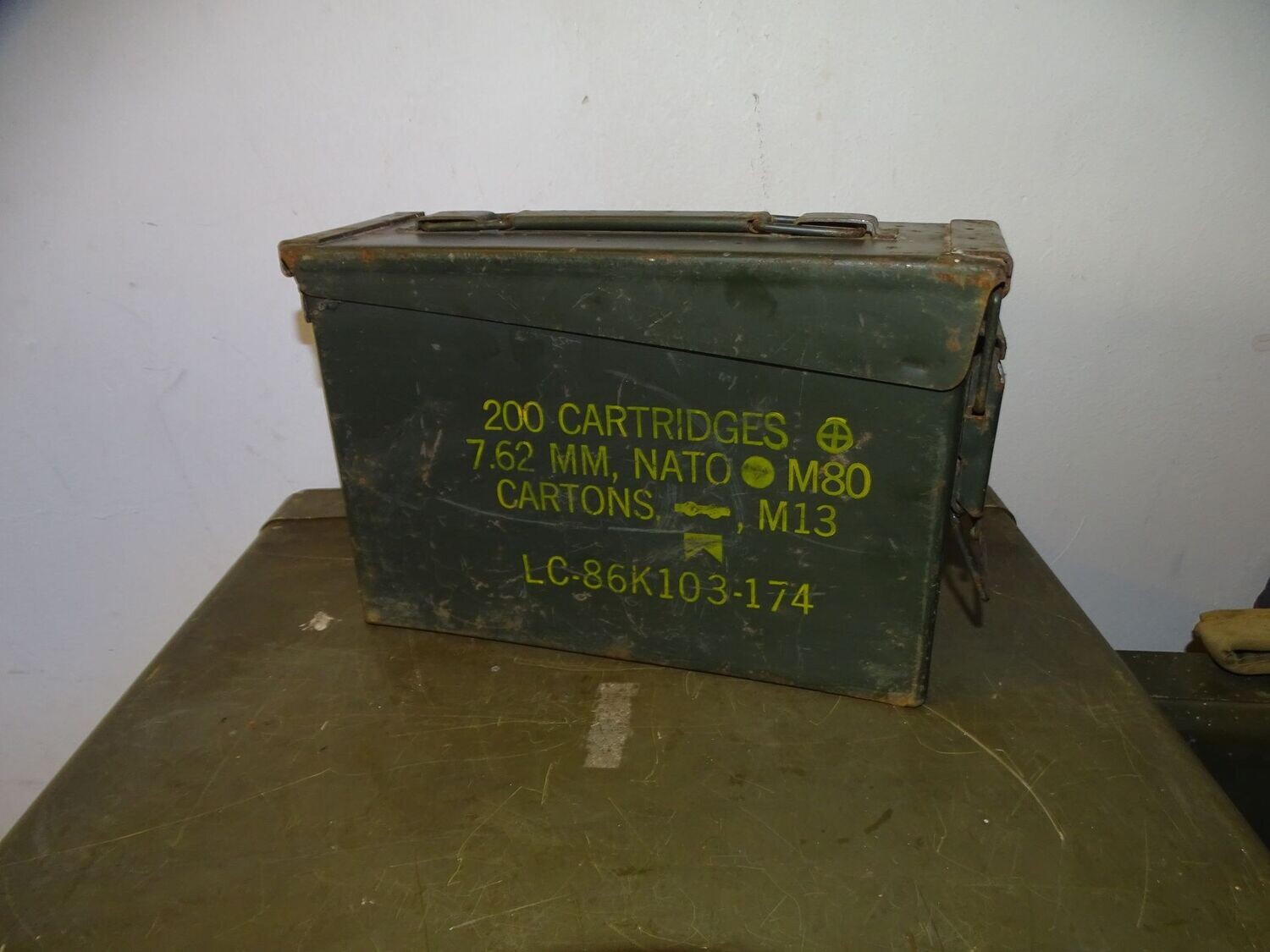 Caisse De Munitions Cal .50 US WWII - Rare, Avec Marquages D'origine, Occasion