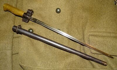 Baionnette Lebel 1886/15 raccourci de prise Allemande (S103F) Seitengewehr .superbe!