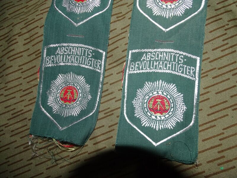 Lot de 10 patch  bevo  Est-Allemand NVA/DDR.abschnitt bevollmächtigter Polizei.