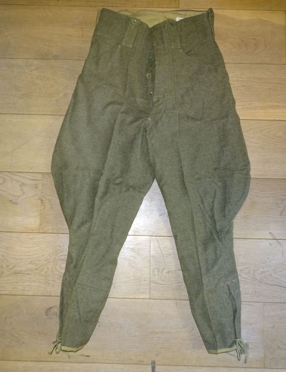Pantalon Culotte laine kaki ABL (France 40 cavalerie reenactment) Taille 40