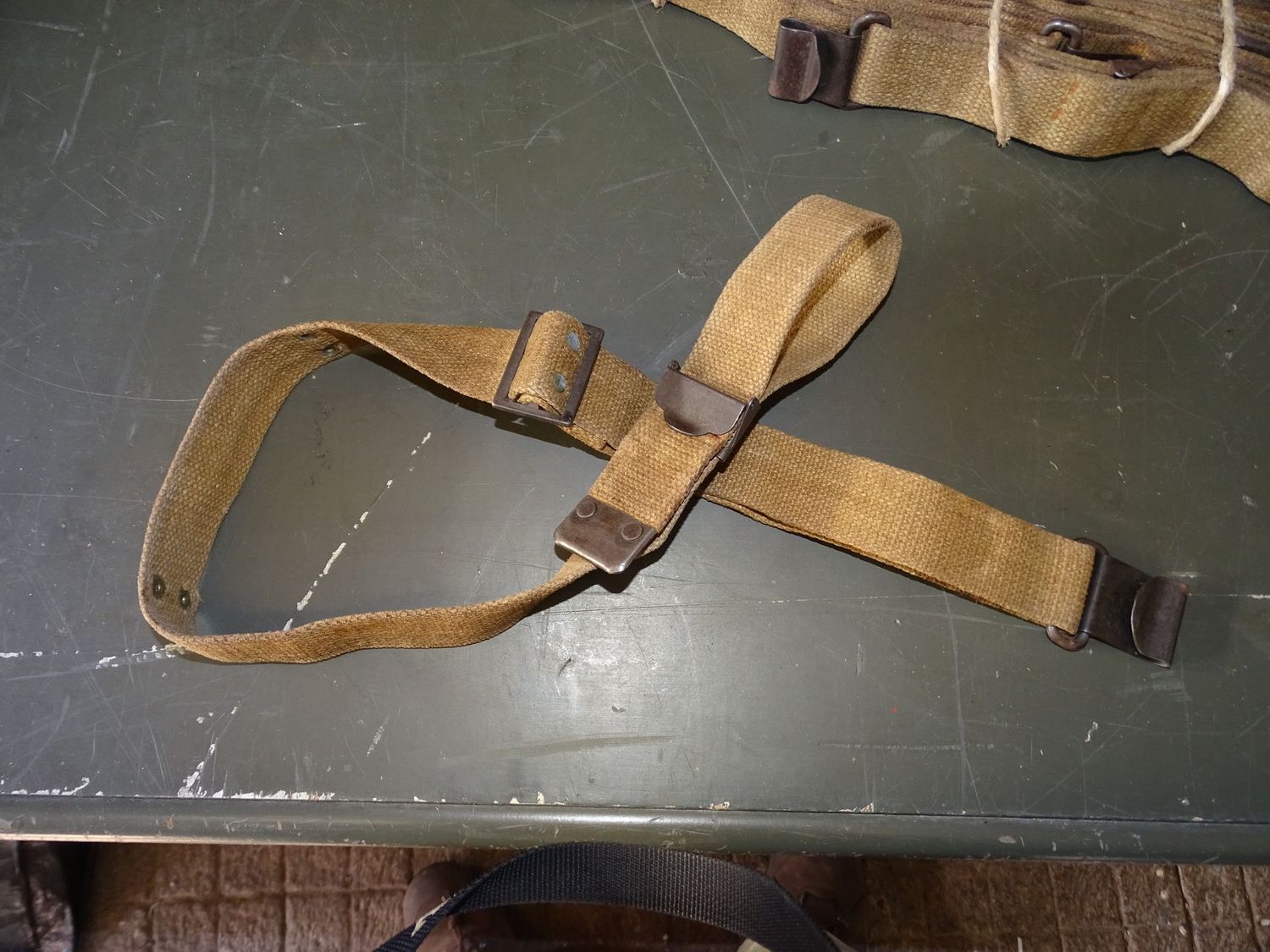 Bretelle US GARAND fabrication Italie toile occasion.